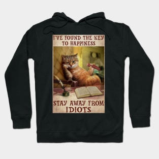 Cat Read Book With Sausage Cat Lovers Hoodie